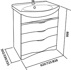 Bas Тумба под раковину Опера 65 – фотография-2